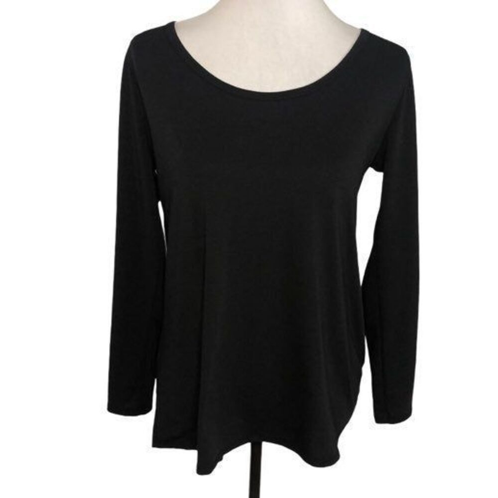 Lularoe Solid Black Long Sleeve T-shirt Size Small